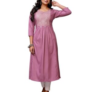 Women's Rayon Regular Fit Casual Kurtha